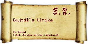 Bujtás Ulrika névjegykártya